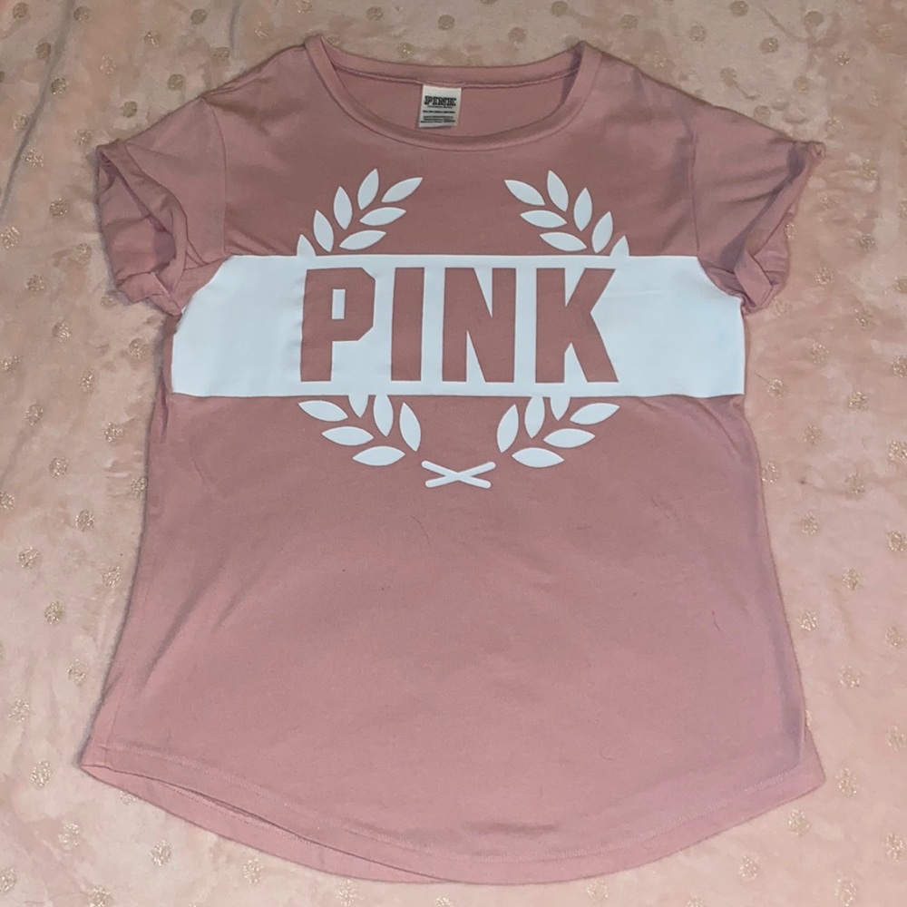 PINK cuffed shirt sleeve tee!